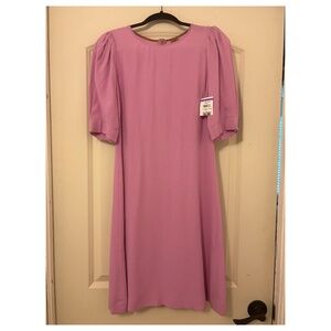 Hugo Boss Dawena Puff Sleeve A-line Dress In Pink SZ US 2 MSRP $495 New